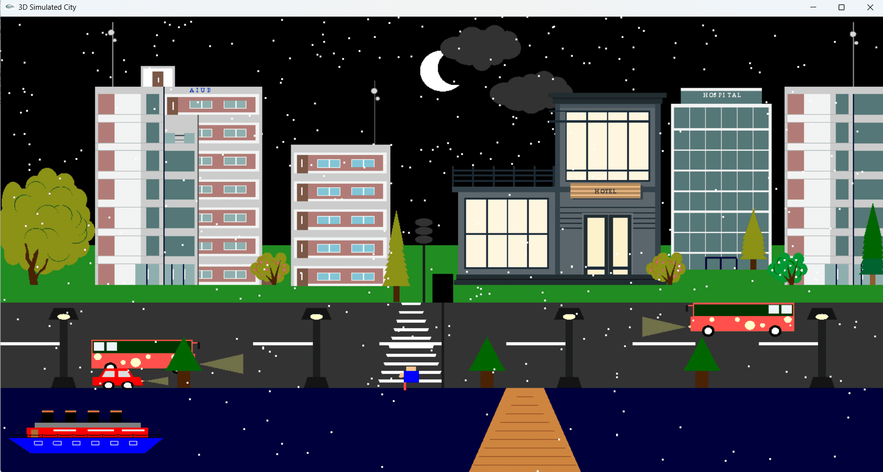 Simulation City in snow