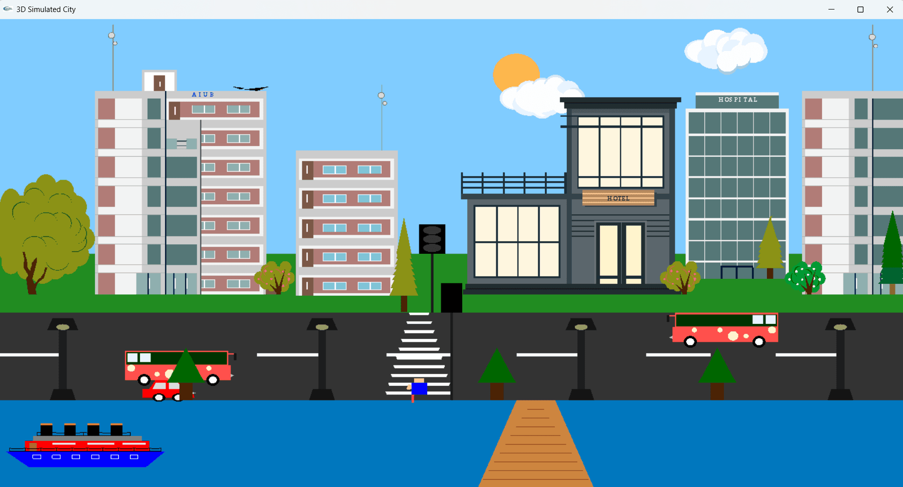 Simulation City in daylight